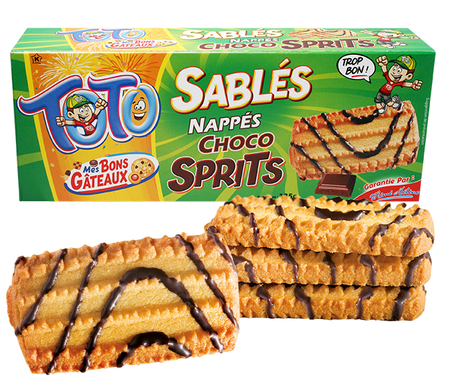 SPRITS SABLÉS NAPPÉS CHOCO SPRITS TOTO