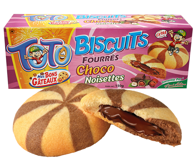 BISCUITS FOURRÉS CHOCO NOISETTE TOTO